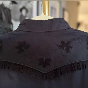 Ralph Lauren Double RL Limited Edition Western Style Snap Shirt / Black / Size 3